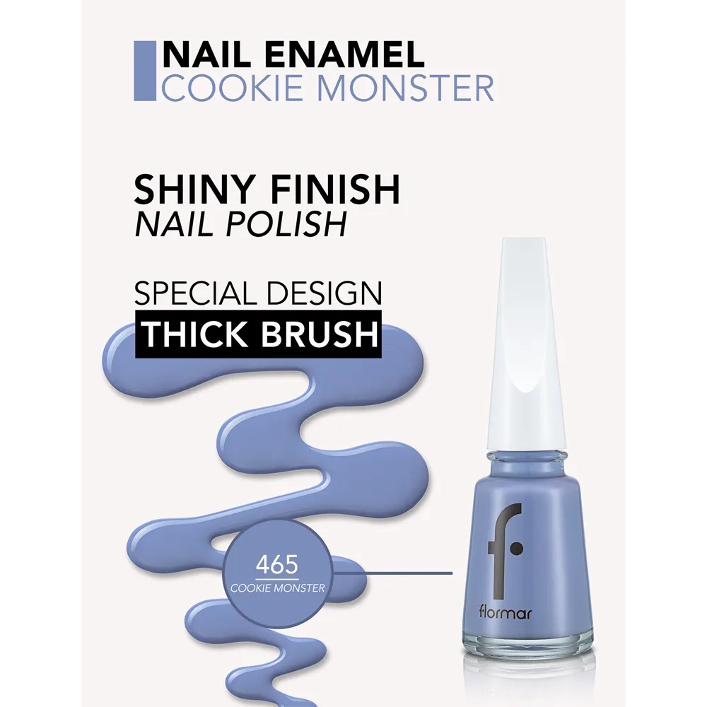 Flormar Nail Enamel - 465 Cookie Monster New (11 ml) thumbnail 2