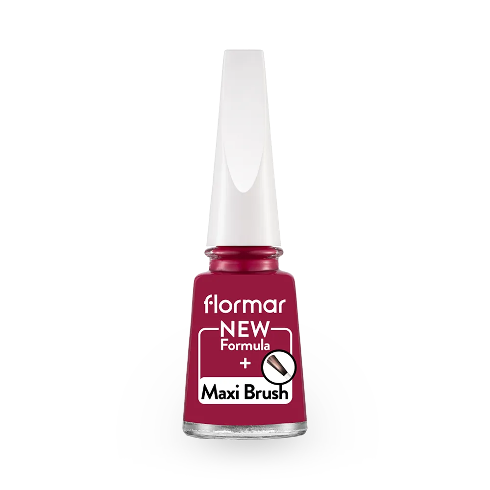 Flormar Nail Enamel - 482 Exprsve Blckbrry New (11 ml) thumbnail 1