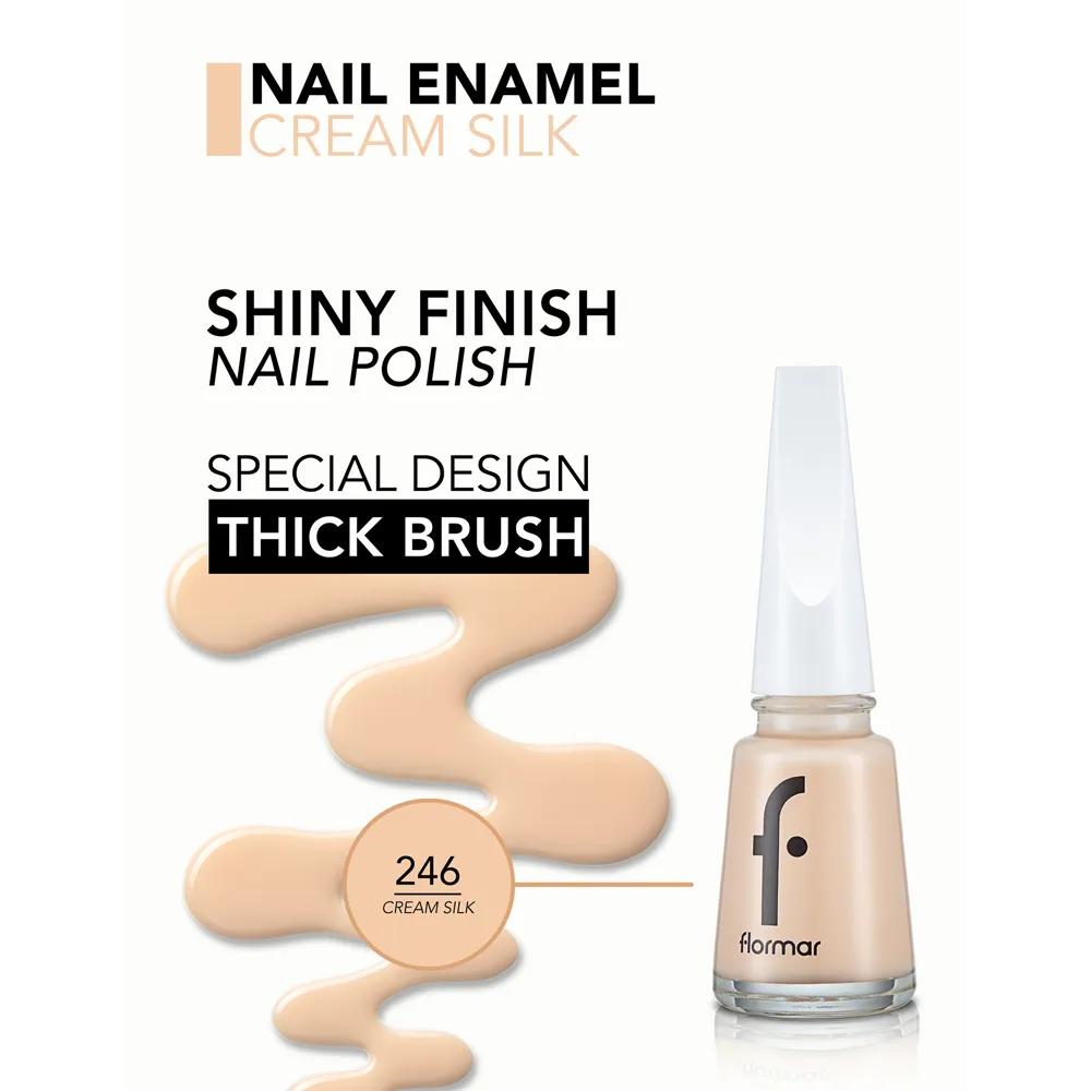Flormar Nail Enamel - 246 Cream Silk New (11 ml) thumbnail 2