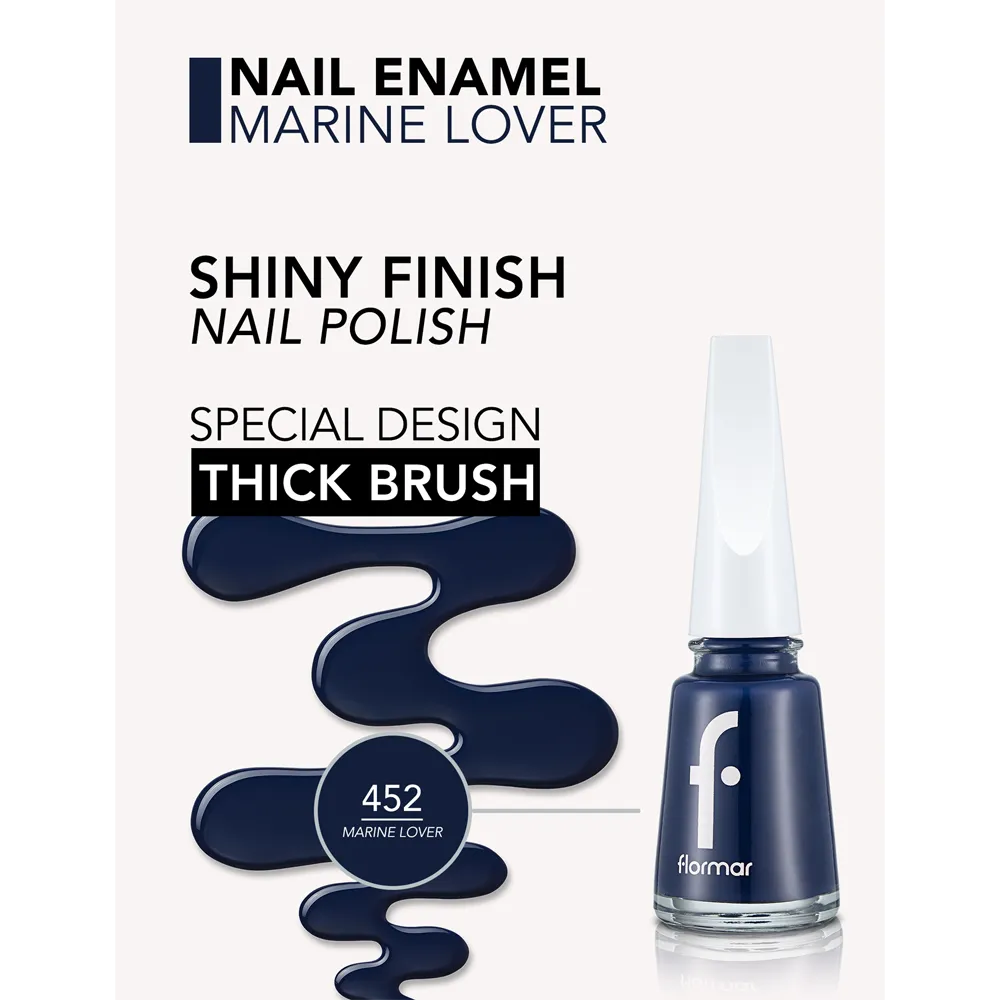 Flormar Nail Enamel - 452 Marine Lover New (11 ml) thumbnail 2