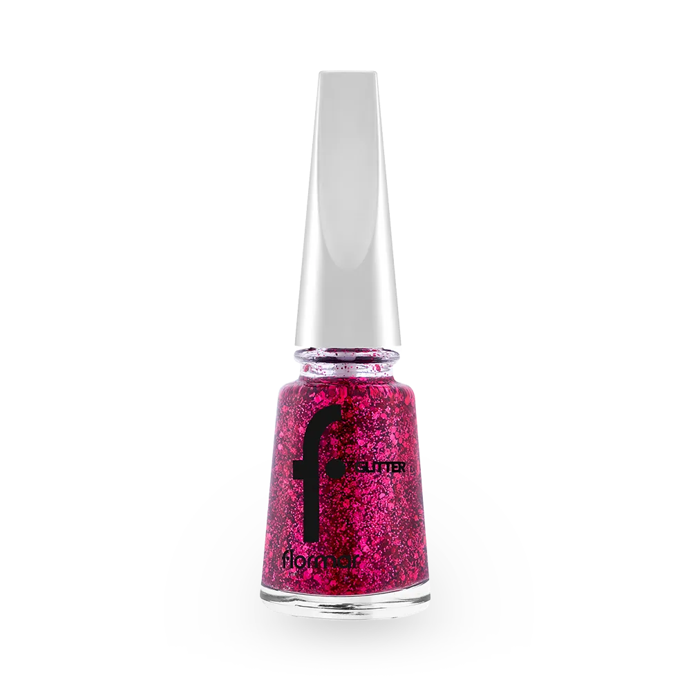 Flormar Glitter Nail Enamel - GL03 Ruby Light (11 ml) thumbnail 1