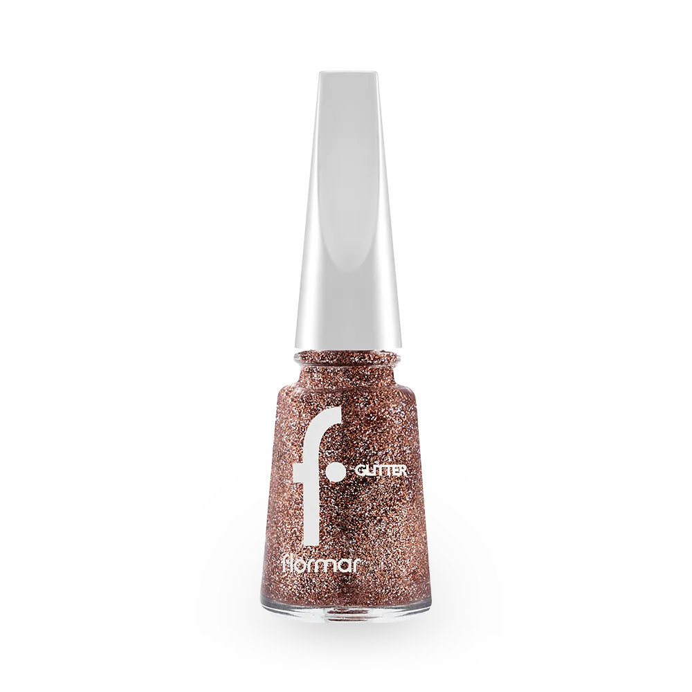 Flormar Glitter Nail Enamel - GL43 Rosegold (11 ml) thumbnail 1