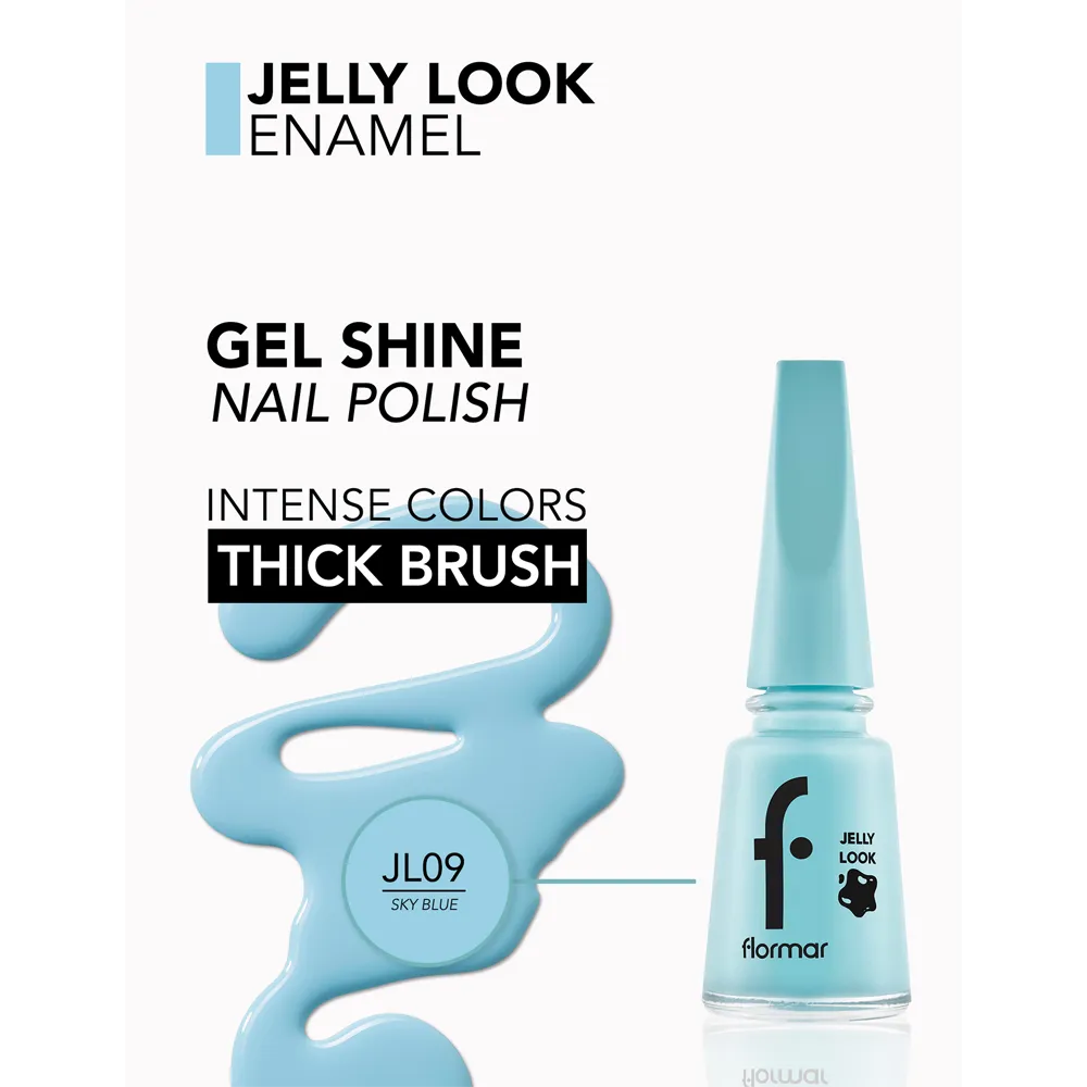 Flormar Jelly Look Nail Enamel - JL09 Sky Blue (11 ml) thumbnail 2