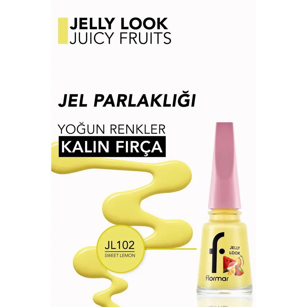 Flormar Jelly Look Nail Enamel - JL102 Sweet Lemon (11 ml) thumbnail 2