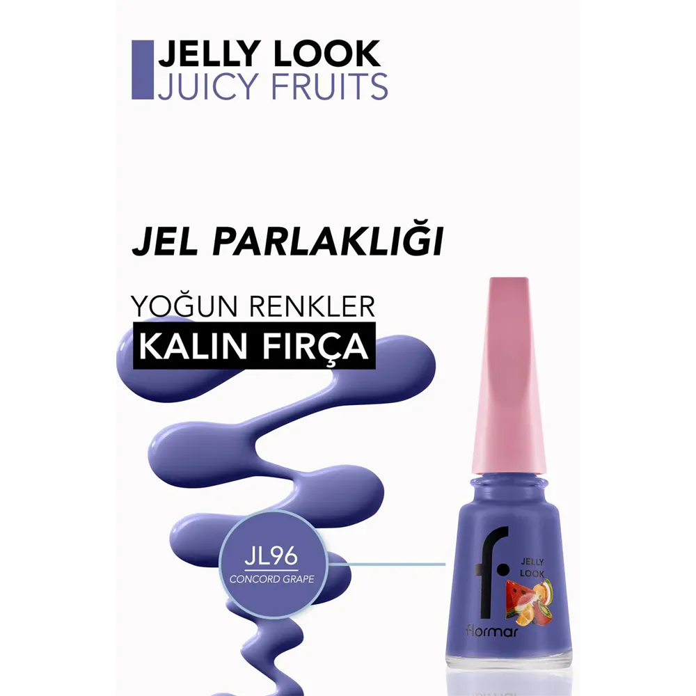 Flormar Jelly Look Nail Enamel - JL96 Concord Grape (11 ml) thumbnail 2
