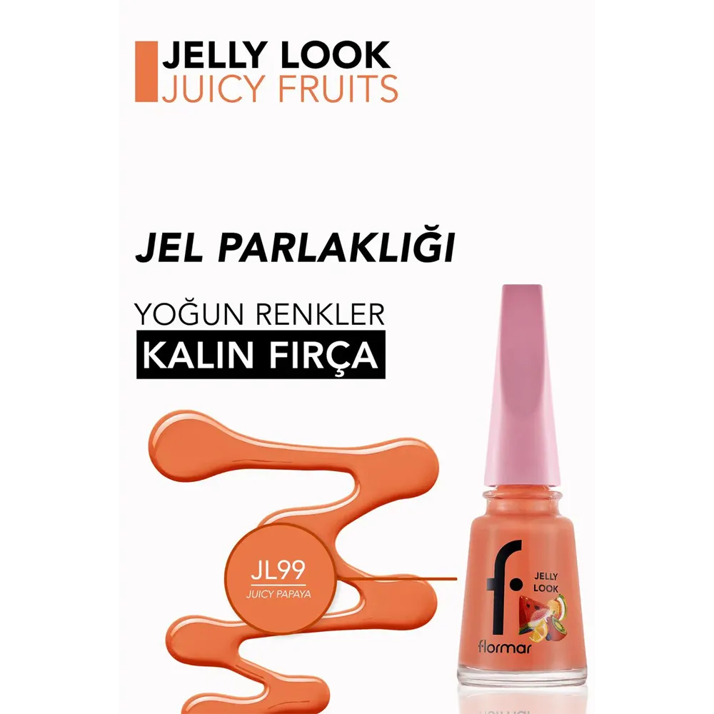 Flormar Jelly Look Nail Enamel - JL99 Juicy Papaya (11 ml) thumbnail 2