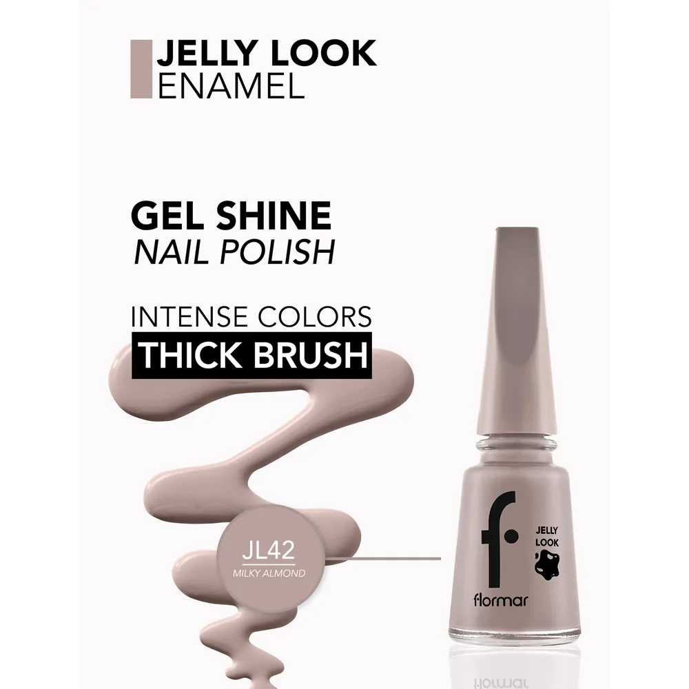 Flormar Jelly Look Nail Enamel - JL42 Milky Almond (11 ml) thumbnail 2