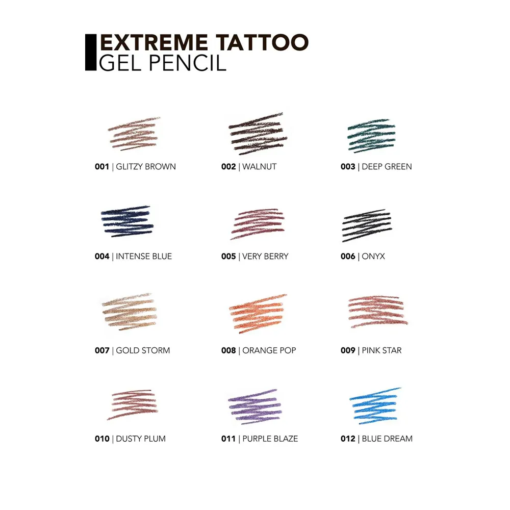 Flormar Extreme Tattoo Gel Pencil - 006 Onyx (1.2 g) thumbnail 7