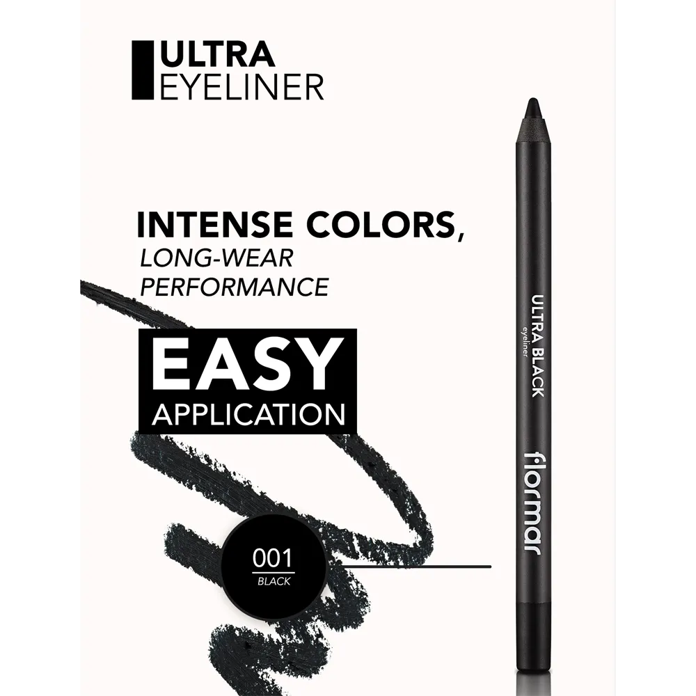 Flormar Ultra Eyeliner - 001 Black (1.14 g) thumbnail 2