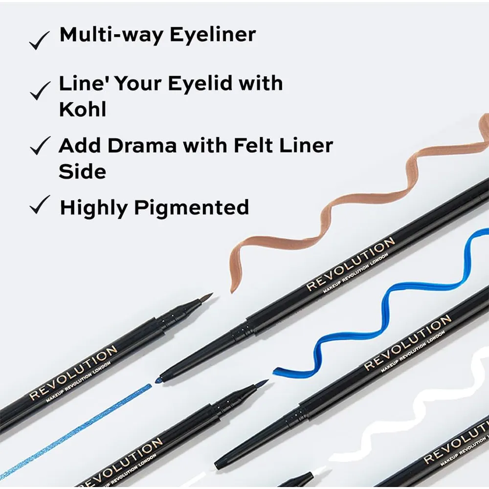 Makeup Revolution Kohl Eyeliner - Brown (1.2 g) thumbnail 3