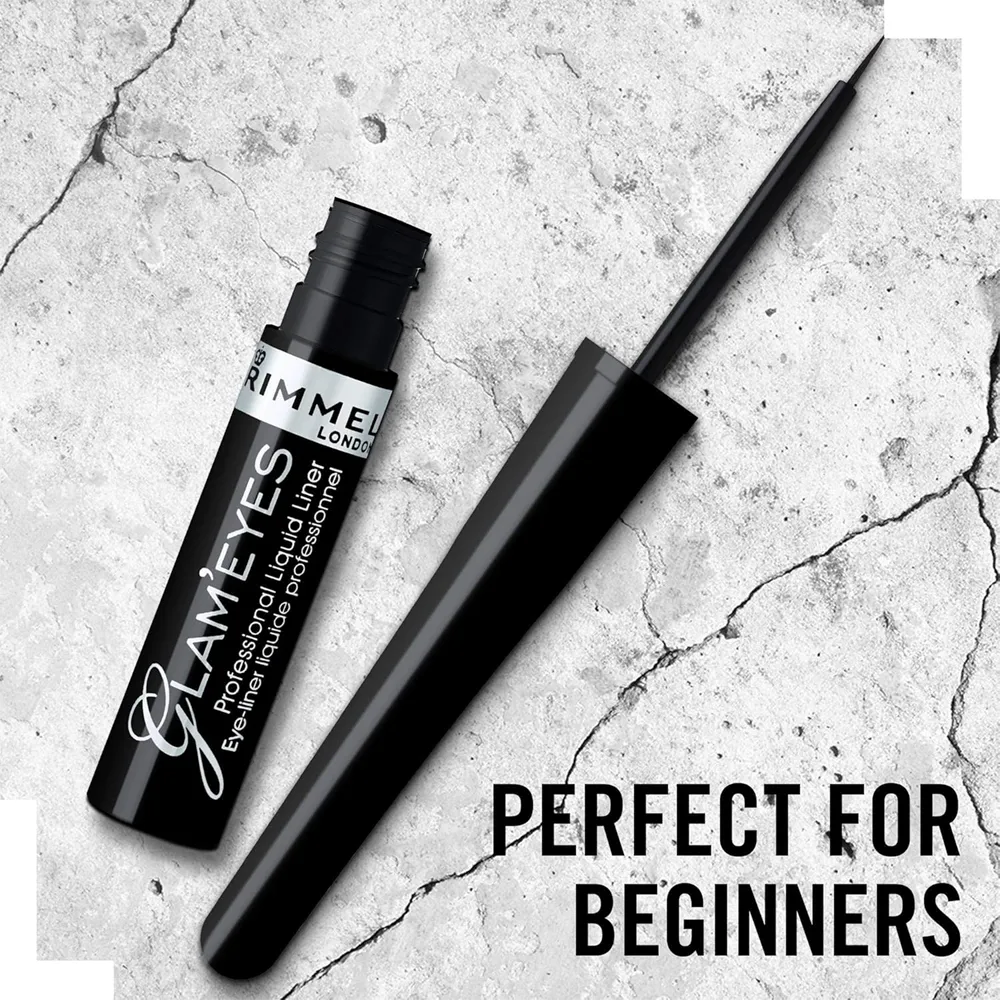 Rimmel London Glam'Eyes Professional Liquid Eyeliner - Black Glamour thumbnail 6
