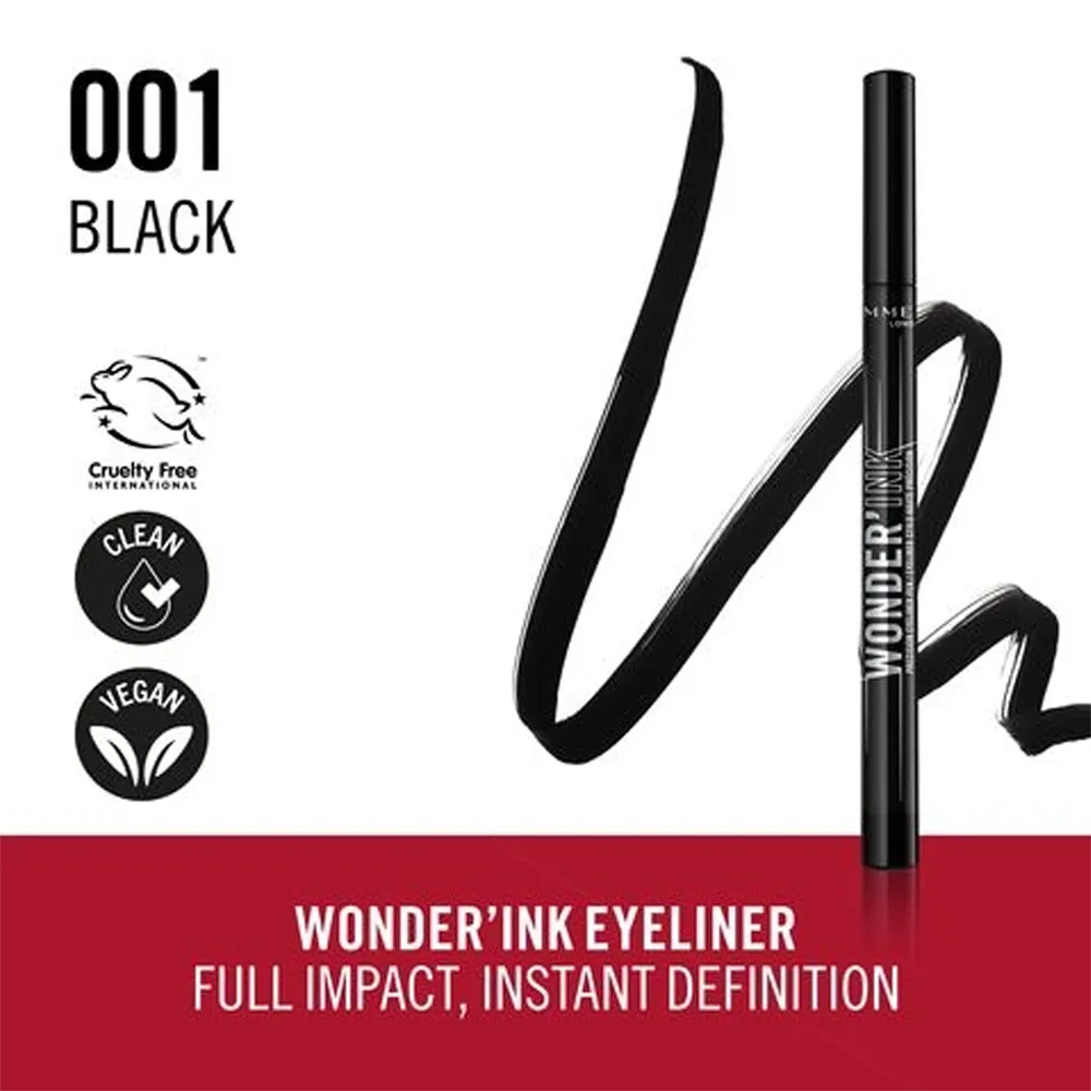 Rimmel London Wonder'Ink Ultimate Liner - 001 Black thumbnail 3