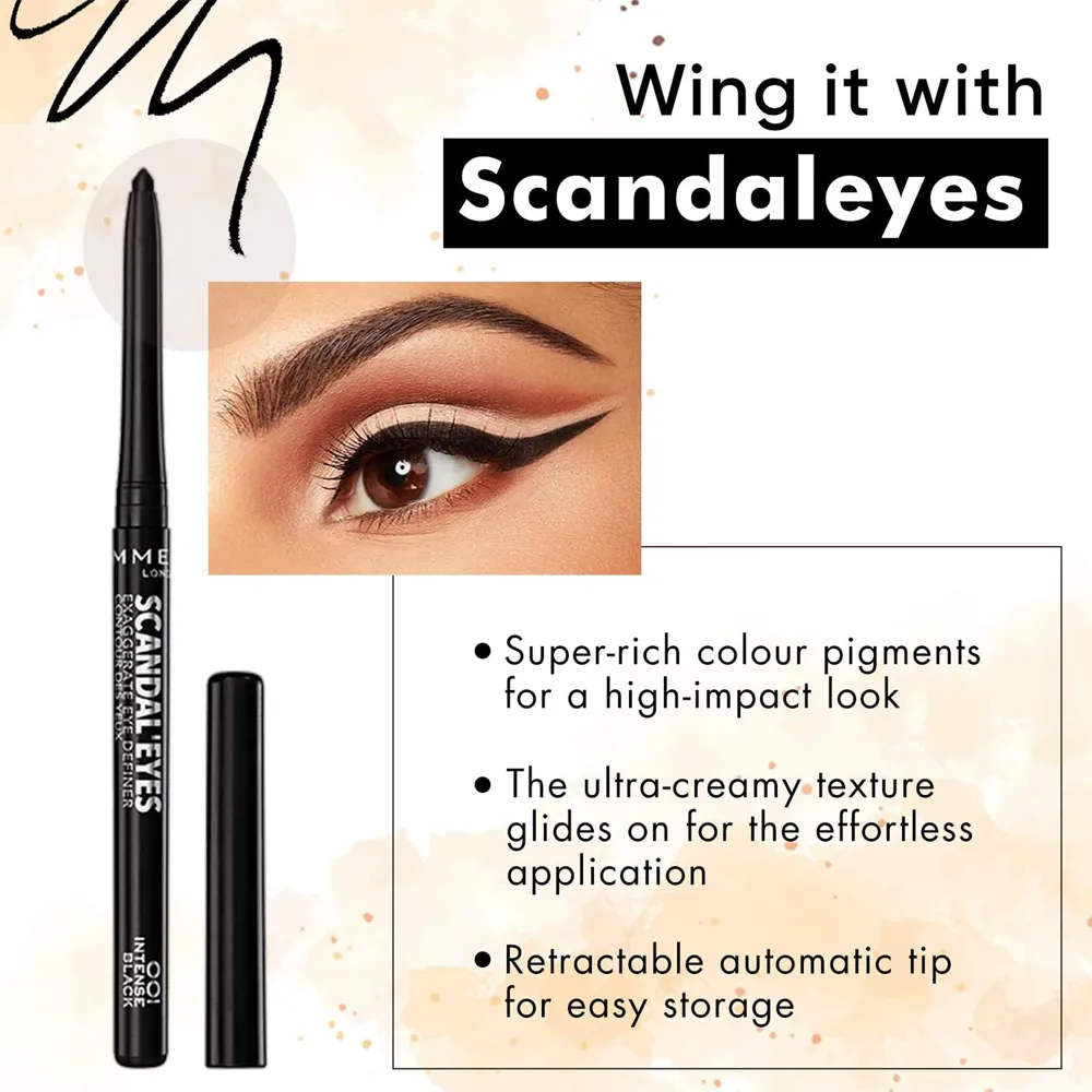 Rimmel London Scandaleyes Exaggerate Eye Definer - 001 Intense Black thumbnail 2