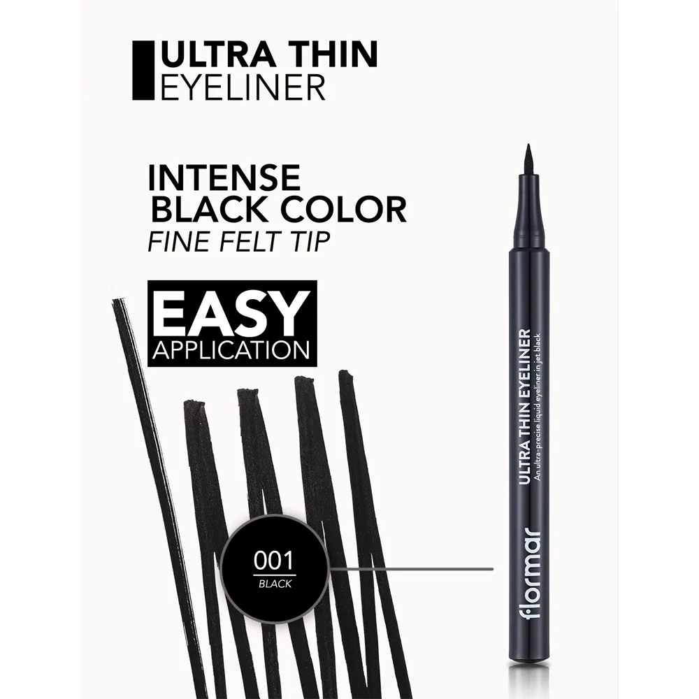 Flormar Ultra Thin Eyeliner Black (1 ml) thumbnail 3