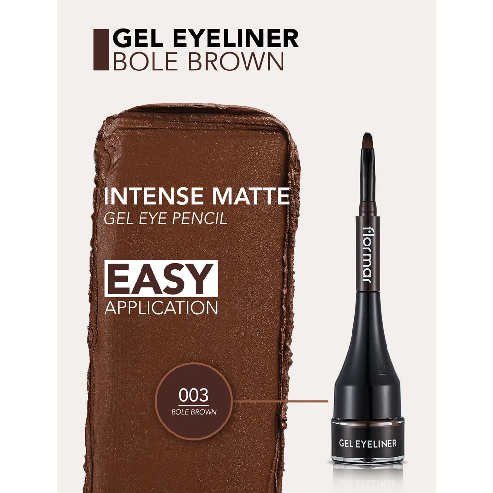 Flormar Gel Eyeliner - 003 Bole Brown thumbnail 4