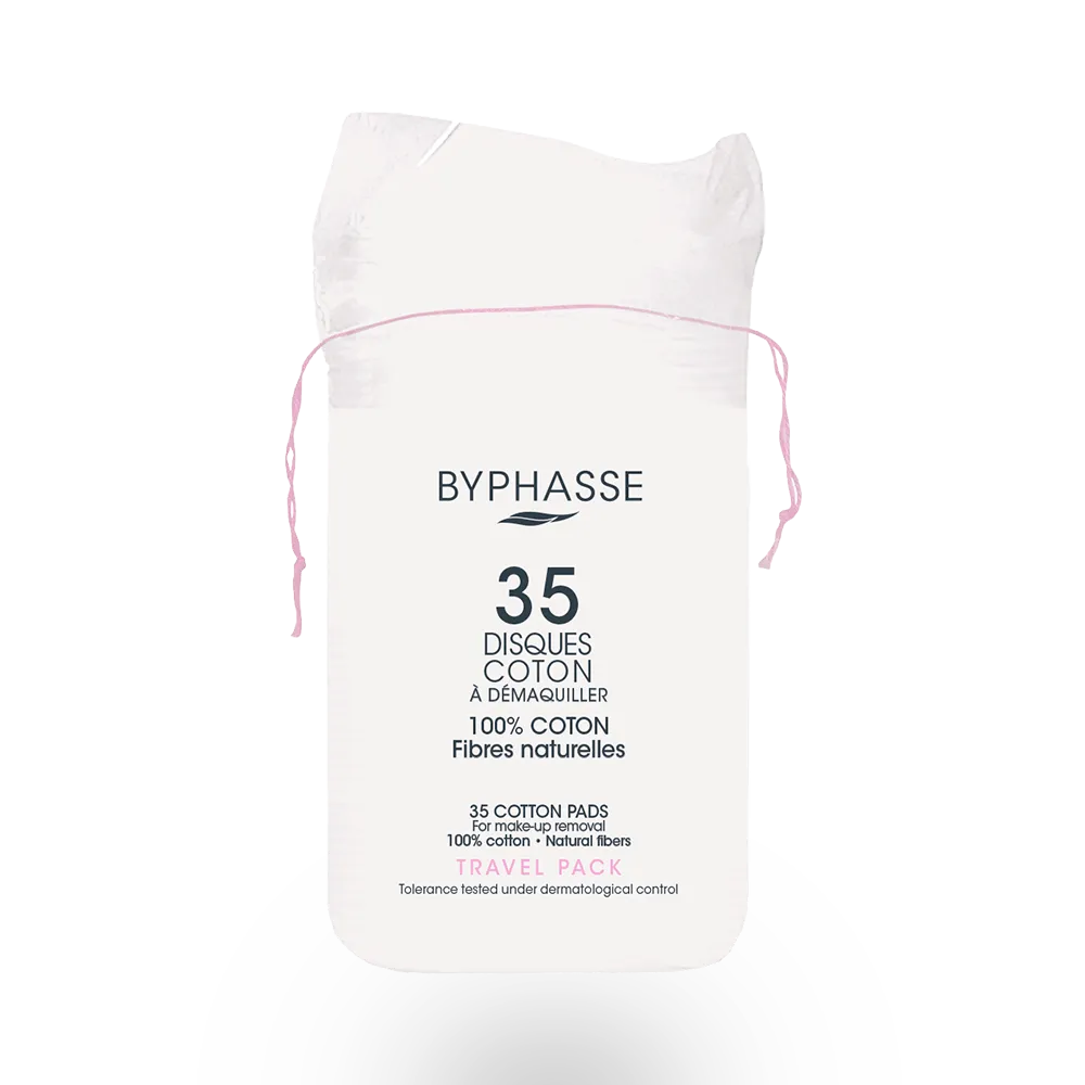 BYPHASSE makeup Removal Cotton Pads - 35 pcs thumbnail 1