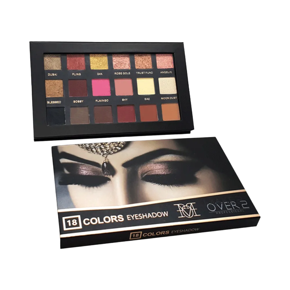 Make Over 22 18 Colors Eyeshadow Palette - M2201 thumbnail 2