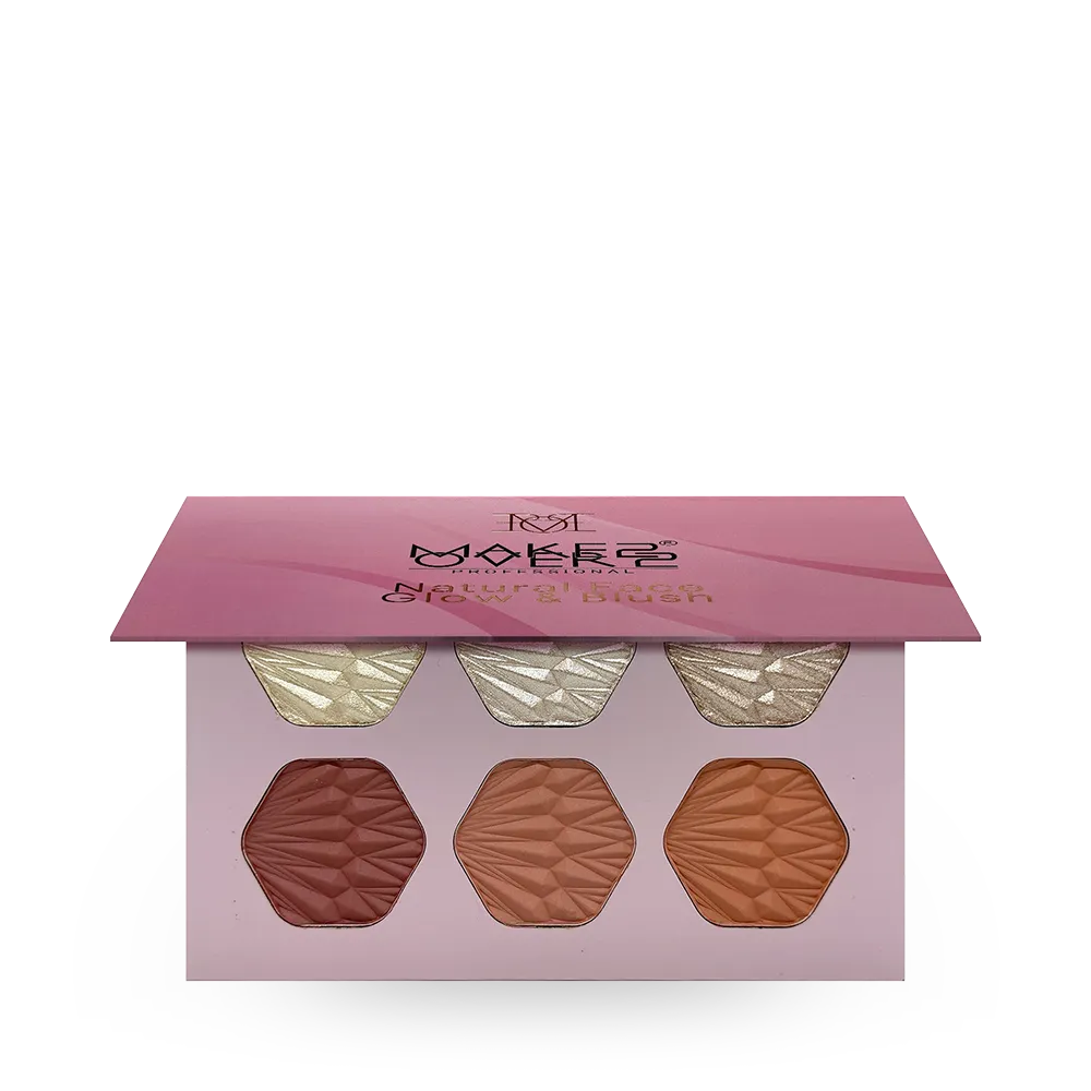 Make Over 22 Natural Face Palette Highlighter & Blush - M4001 thumbnail 1
