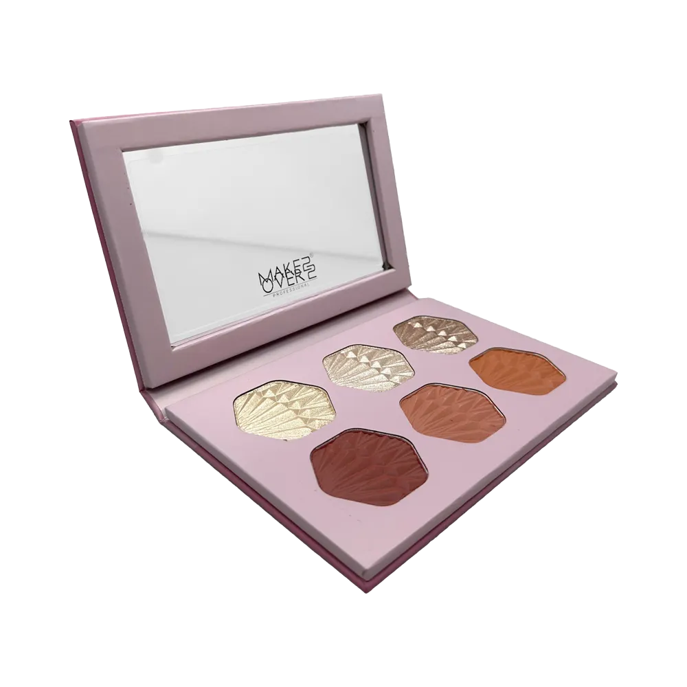 Make Over 22 Natural Face Palette Highlighter & Blush - M4001 thumbnail 2