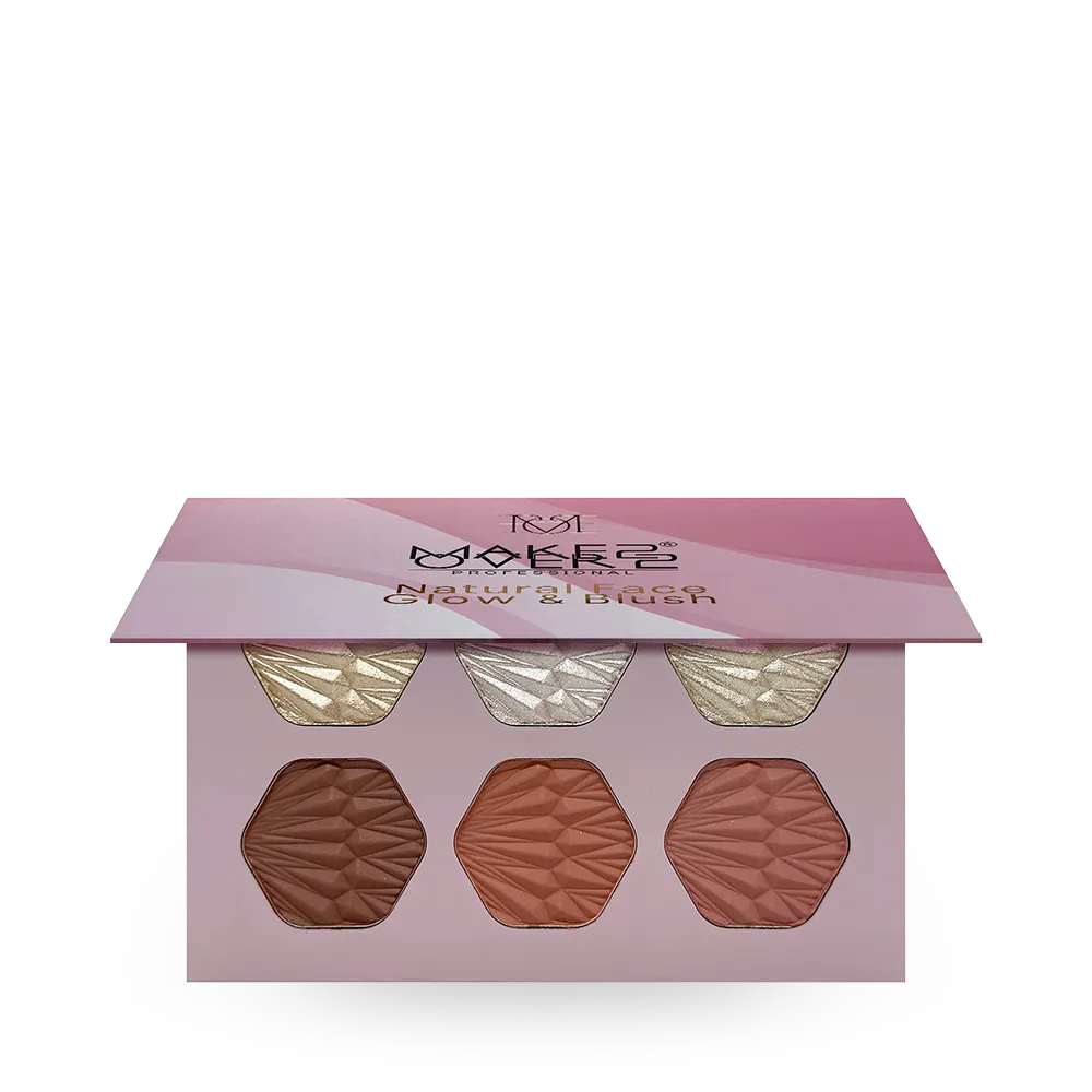 Make Over 22 Natural Face Palette Highlighter & Blush - M4002 thumbnail 1