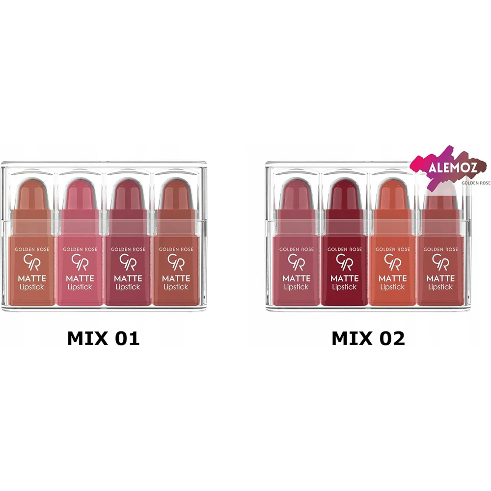 Golden Rose Matte Lipstick (Mini) Mix 3 - 4pcs thumbnail 3