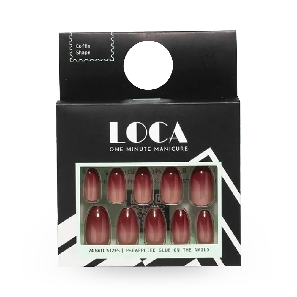 LOCA Press On Nails Coffin Shape - 18 Ombre (24 pcs) thumbnail 1