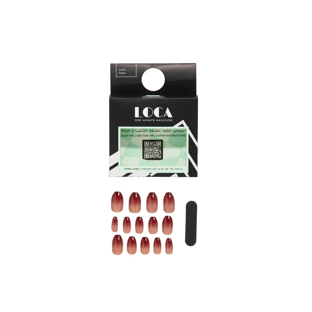 LOCA Press On Nails Coffin Shape - 18 Ombre (24 pcs) thumbnail 2