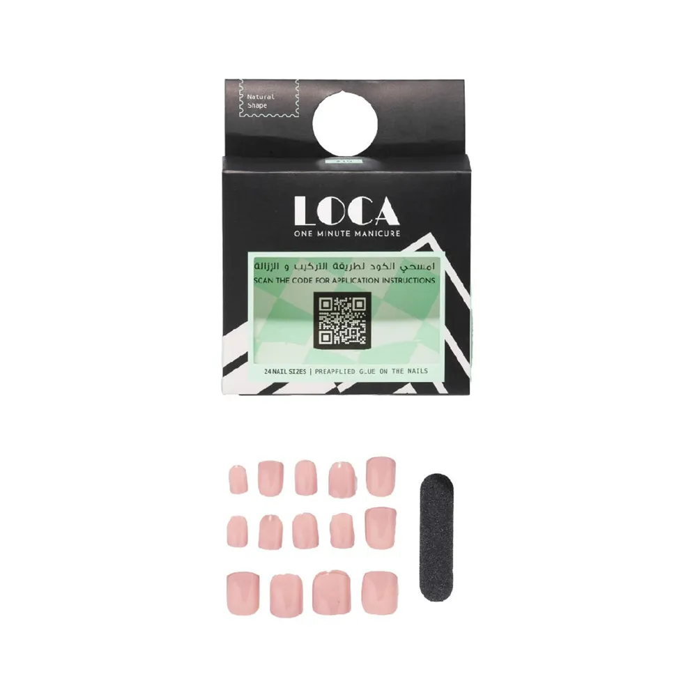 LOCA Press On Nails Natural Shape - 14 Pink Nude (24 pcs) thumbnail 2
