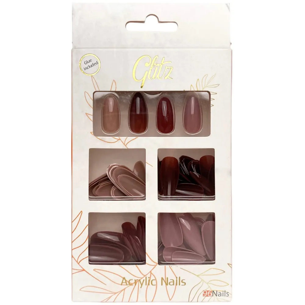 Glitz Acrylic Nails with Liquid Glue - Nude thumbnail 4