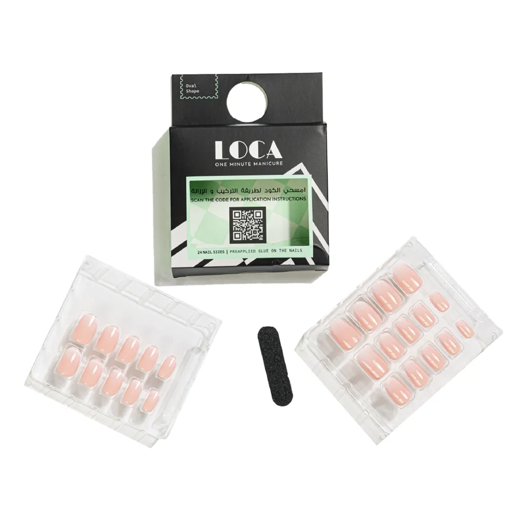 LOCA Press On Nails Oval Shape - Pink Ombree 27 thumbnail 1