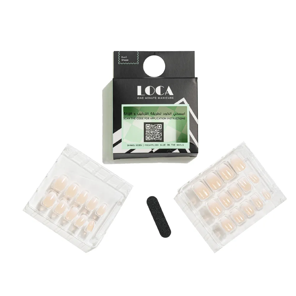 LOCA Press On Nails Oval Shape - French Ombreh 29 thumbnail 1