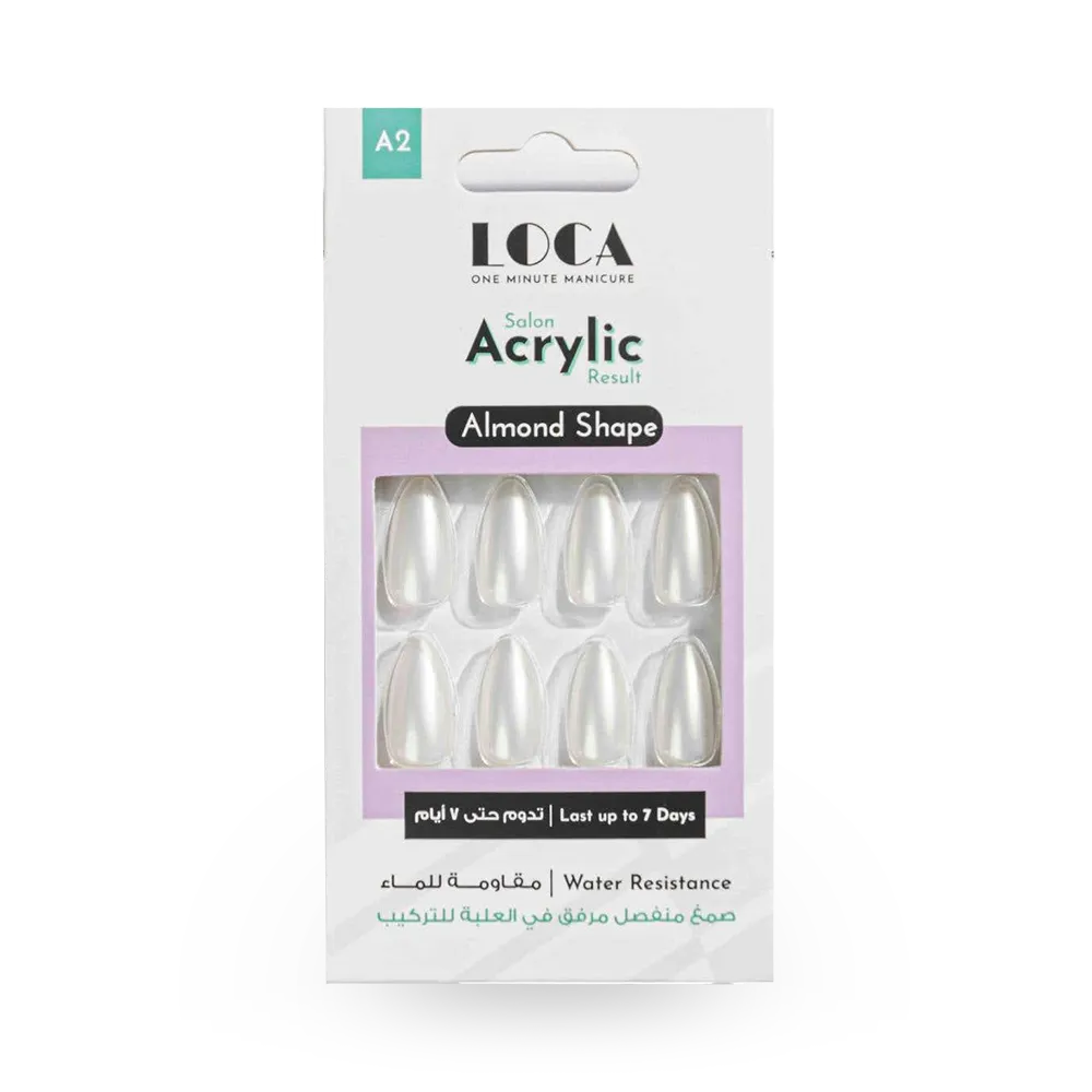 LOCA Acrylic Nails Almond Shape - A2 White Pearl thumbnail 1