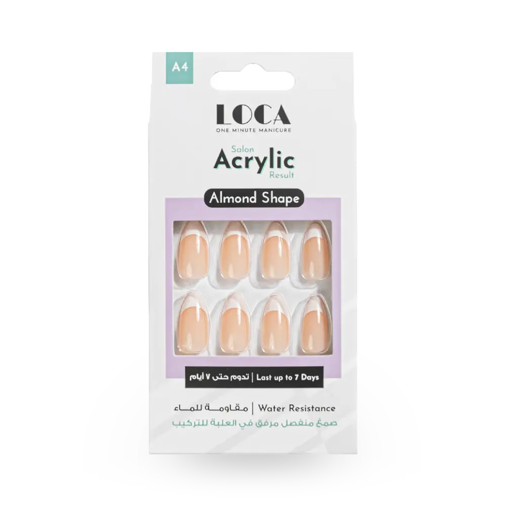 LOCA Acrylic Nails Almond Shape - A4 Natural French thumbnail 1