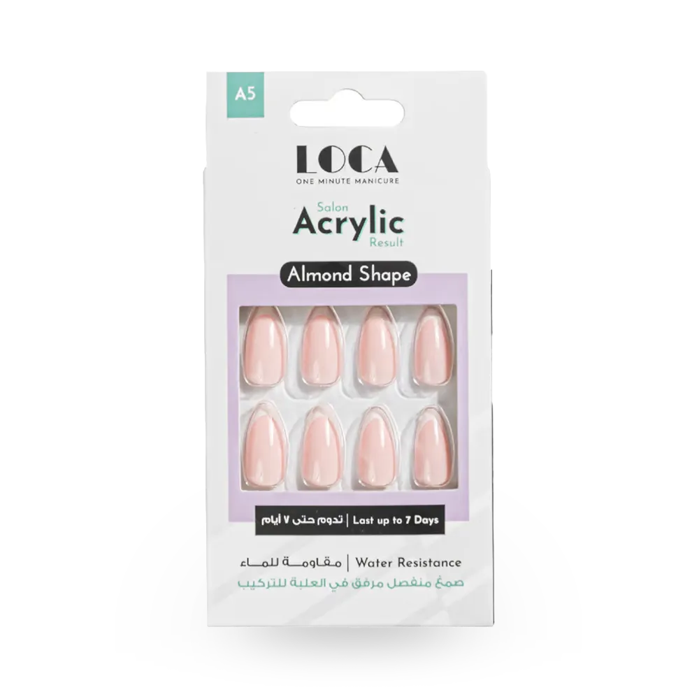 LOCA Acrylic Nails Almond Shape - A5 Pink French thumbnail 1