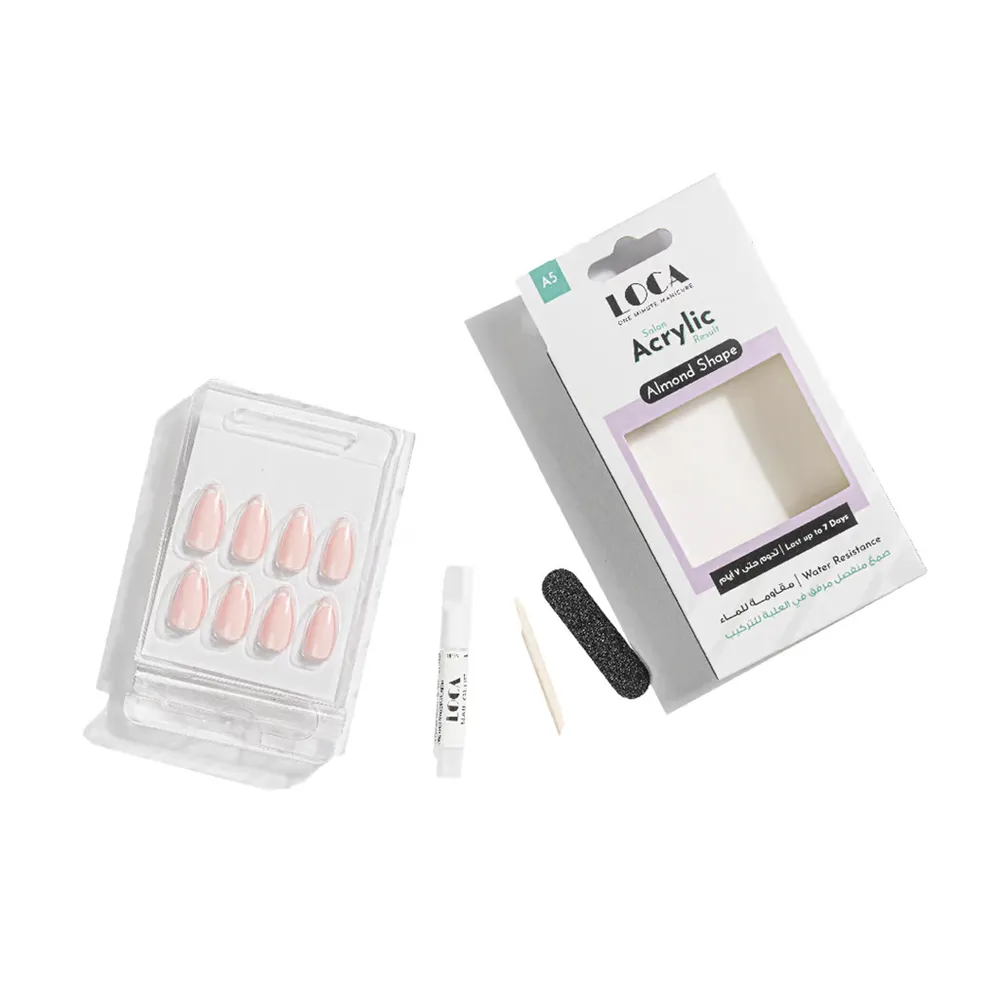 LOCA Acrylic Nails Almond Shape - A5 Pink French thumbnail 3
