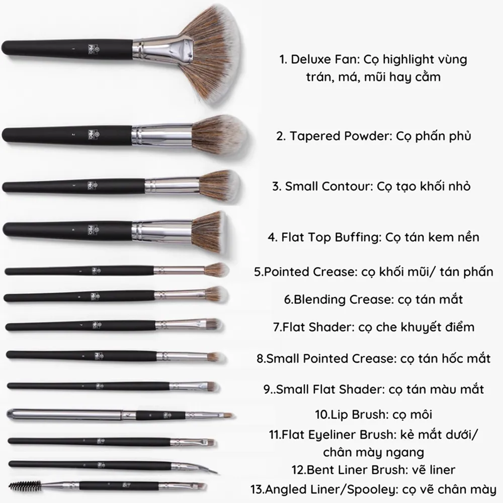 BH Cosmetics Studio Pro Brush Set - 13 pcs thumbnail 5