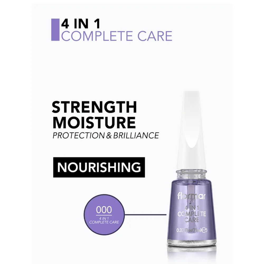 Flormar 4 In 1 Complete Care Base & Top Coat - 11 ml thumbnail 3