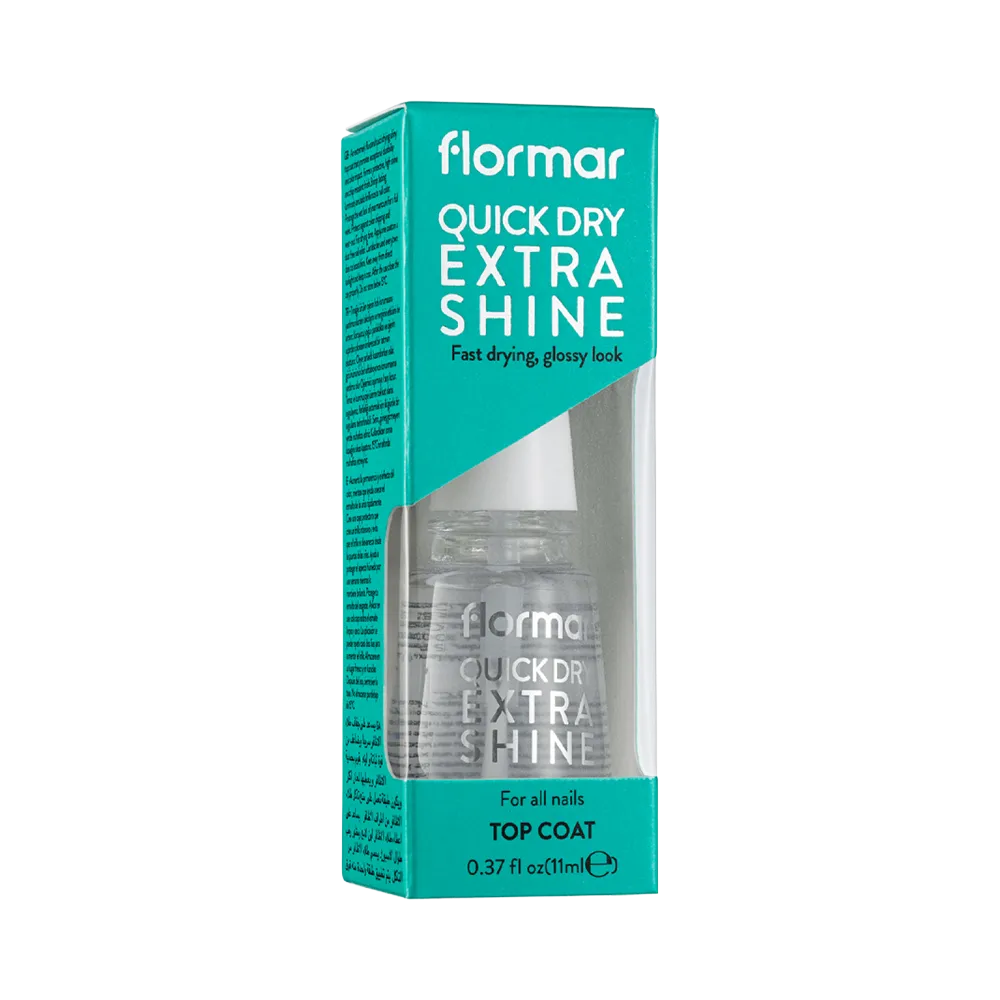 Flormar Quick Dry Extra Shine Top Coat Nail Polish - 11 ml thumbnail 2