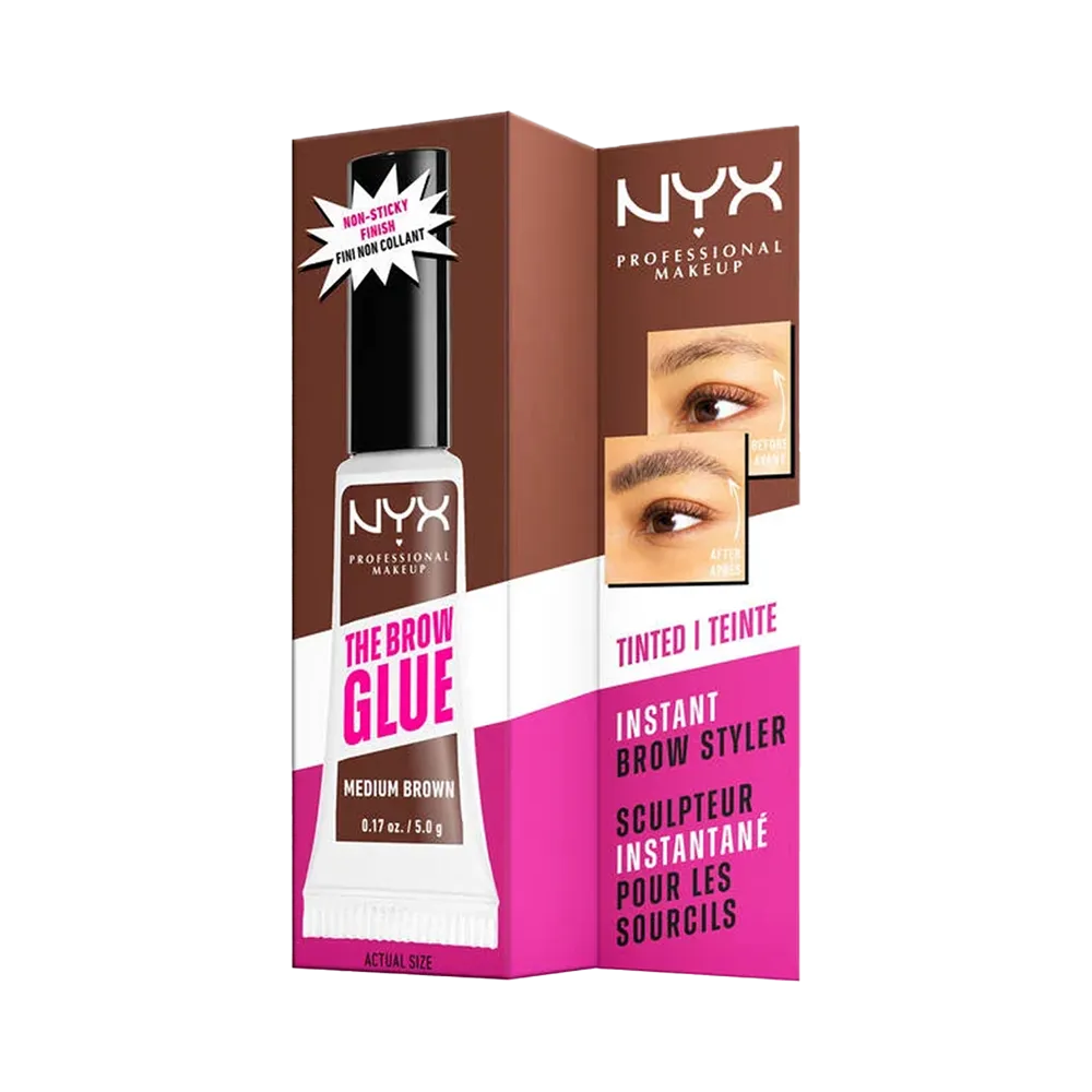 NYX Professional Makeup The Brow Glue Instant Brow Styler - 03 Medium Brown thumbnail 3