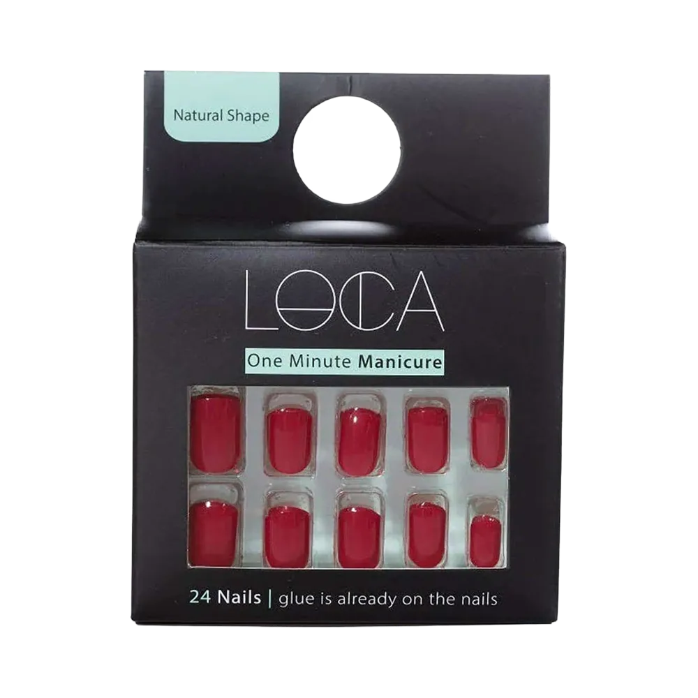 LOCA Press On Nails Natural Shape - Red 8 thumbnail 2
