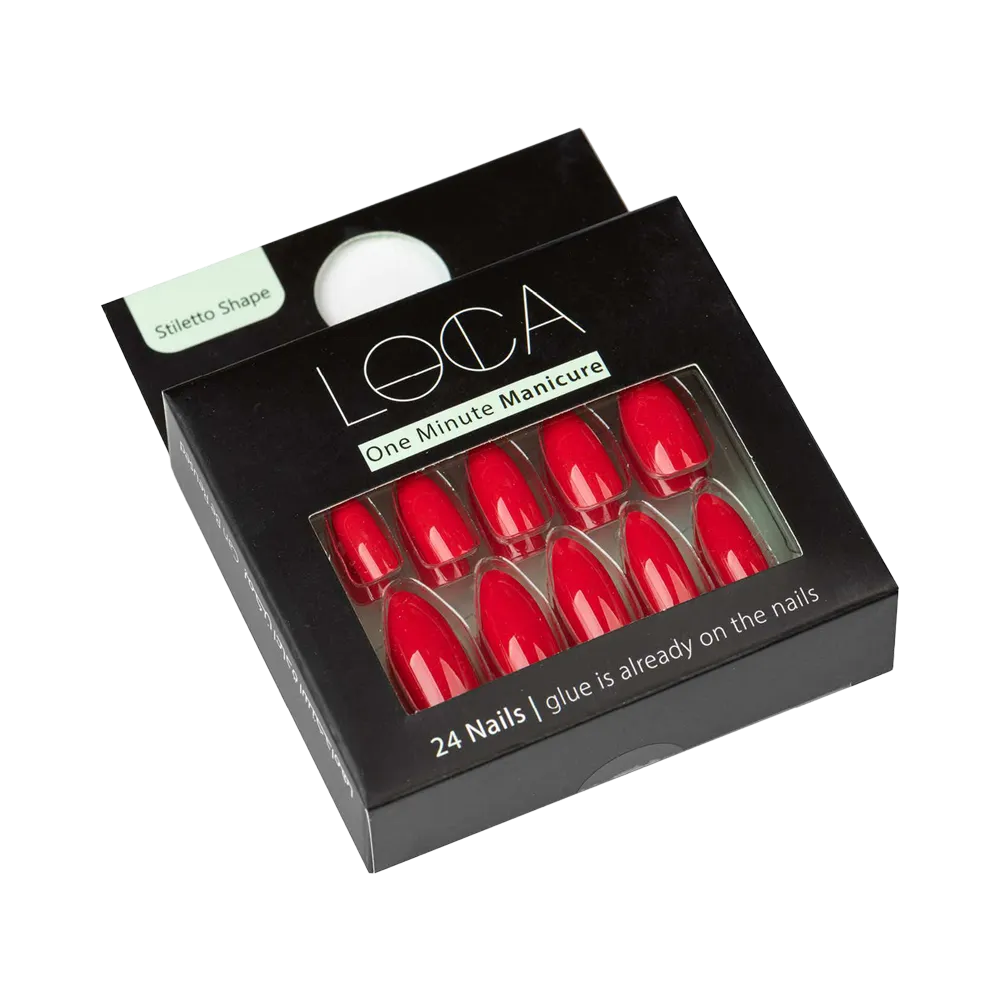 LOCA Press On Nails Stiletto Shape - Red 10 thumbnail 3