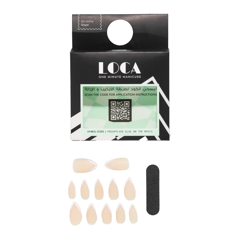 LOCA Press On Nails Stiletto Shape - French 15 thumbnail 1