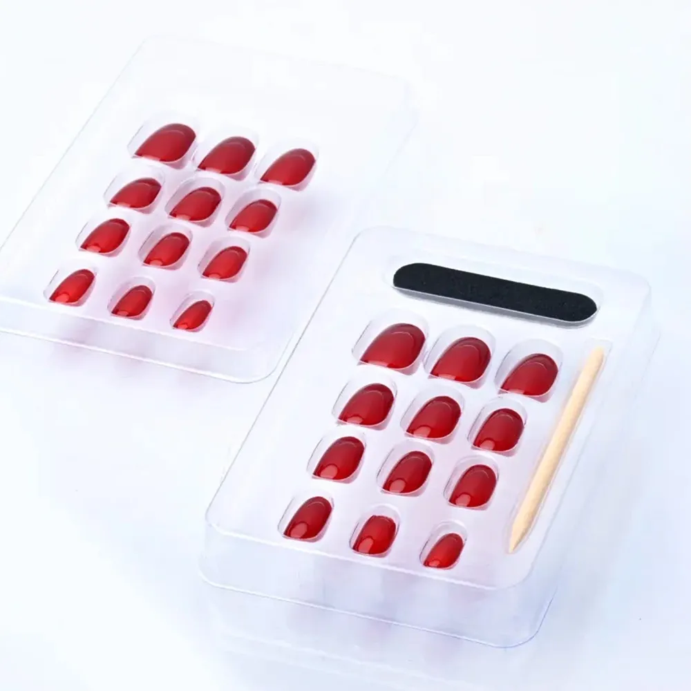 KATIA Press On Gel Nail Oval - Shiny Red 22 (12 pcs) thumbnail 3