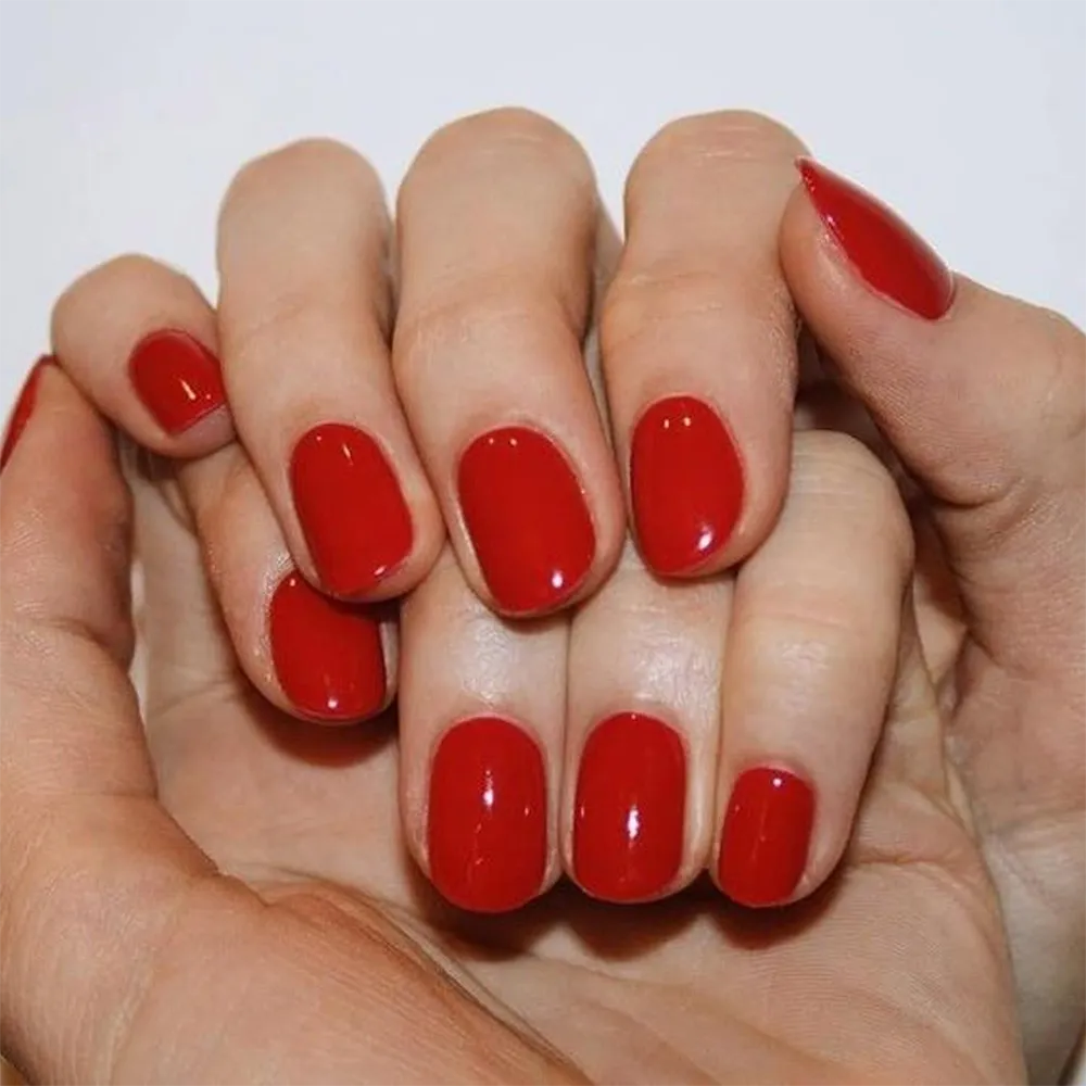 KATIA Press On Gel Nail Oval - Shiny Red 22 (12 pcs) thumbnail 4