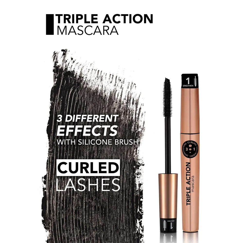 Flormar Triple Action Mascara - 8 ml thumbnail 4