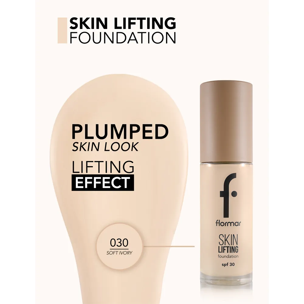 Flormar Skin Lifting Foundation SPF 30 - 030 Soft Ivory (30 ml) thumbnail 4