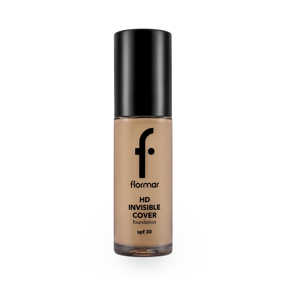 Flormar Invisible Cover HD Foundation SPF 30 - 100 Medium Beige (30 ml) thumbnail 1