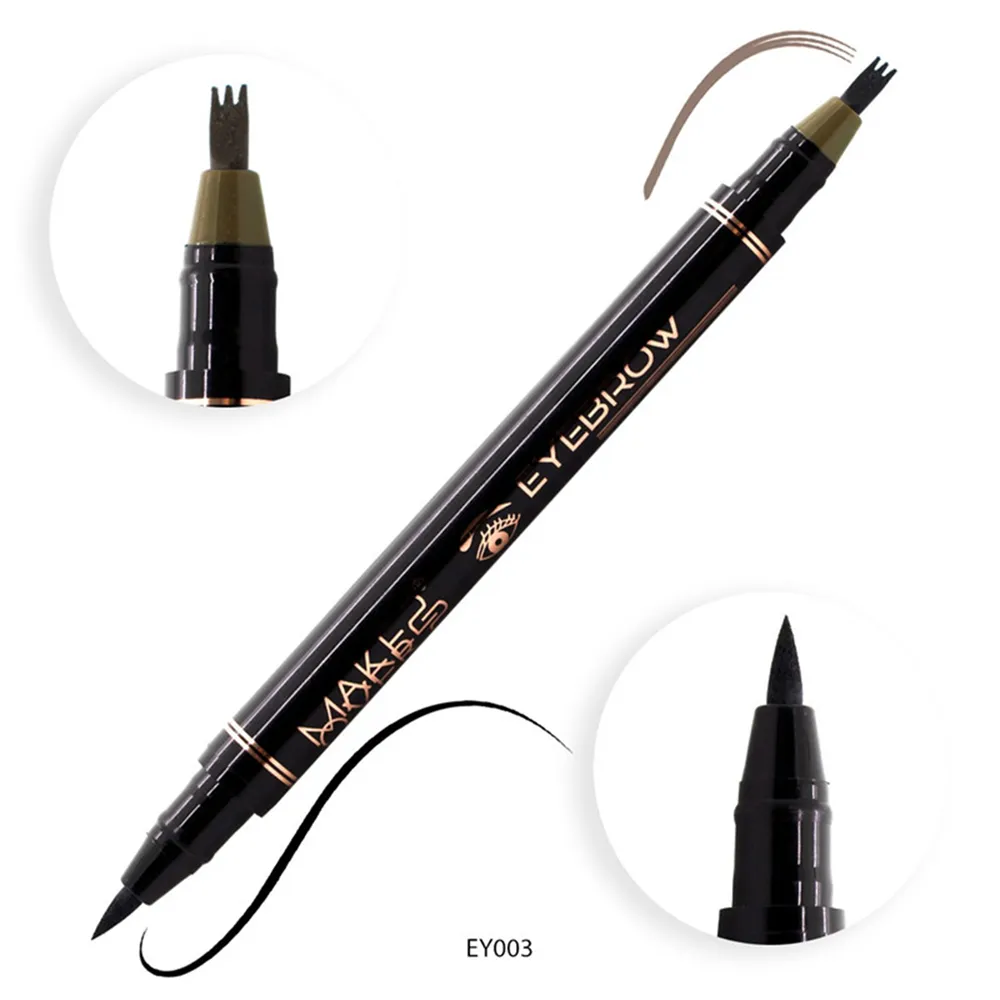 Make Over 22 Double-ended Eyebrow and Eye Pencil - EY003 Black/Soft Brown thumbnail 2