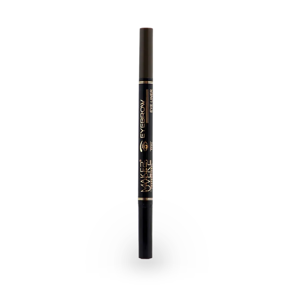 Make Over 22 Double-ended Eyebrow and Eye Pencil - EY002 Black/Dark Brown thumbnail 1