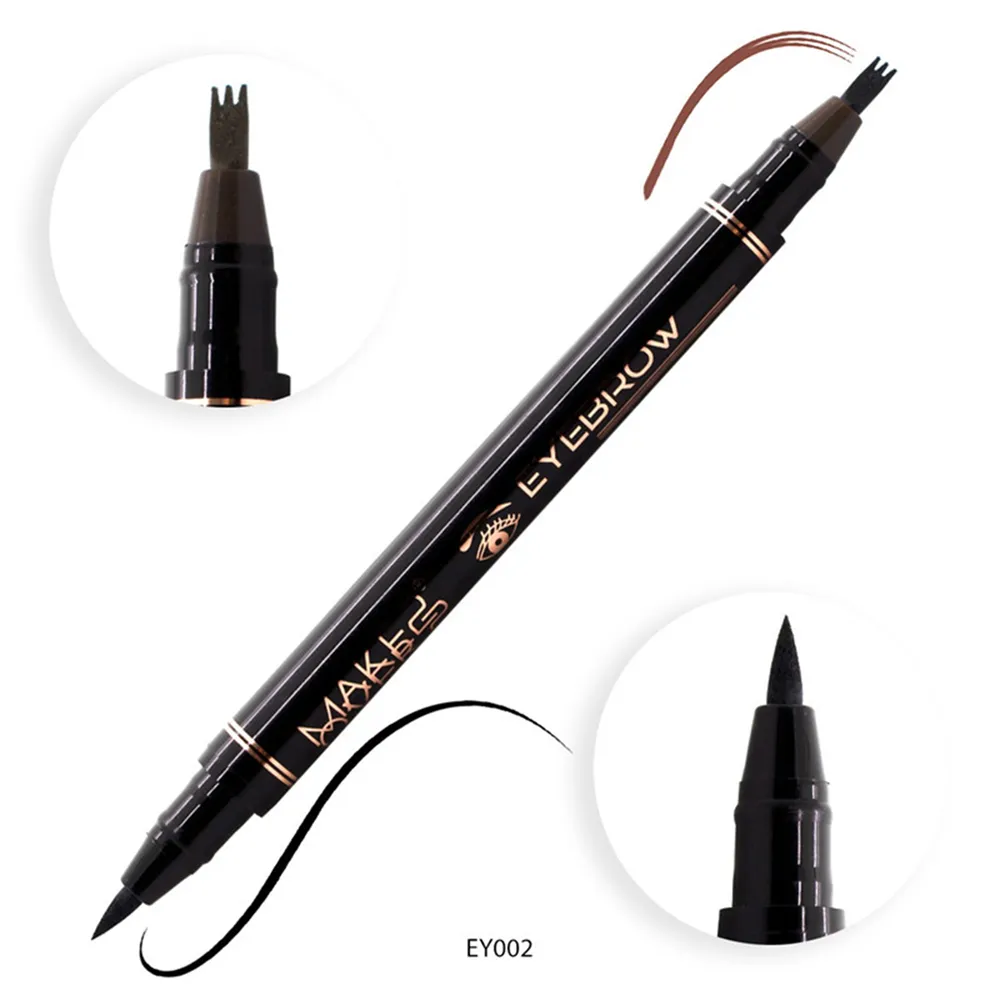 Make Over 22 Double-ended Eyebrow and Eye Pencil - EY002 Black/Dark Brown thumbnail 2
